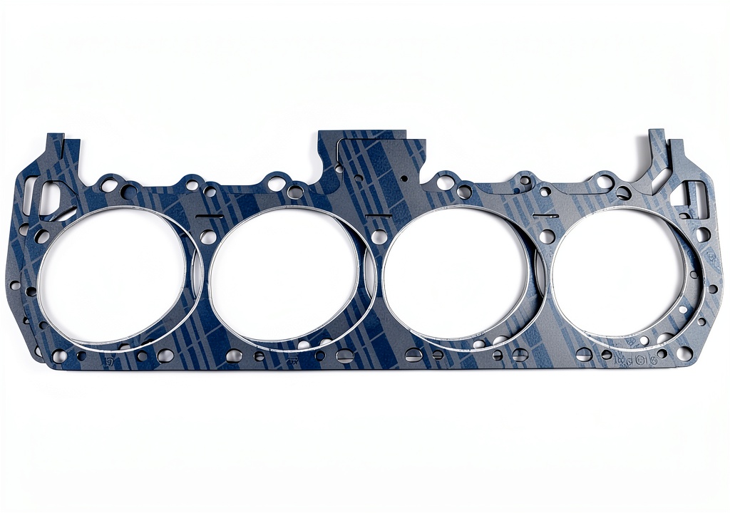 Edelbrock 7325 head gasket installed in an engine block