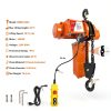 Electric Chain Hoist Winch 1Ton, 20Ft Wired Remote Control w/Emergency Stop Switch Double Chain Design Max Load 2200lbs Max Lift Height 20Ft 120V Crane Hoist for Garage Ceiling-6