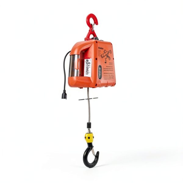 Portable Electric Hoist,1100LB Electric Winch Crane, 2 in 1 Winch Engine Crane,25 ft Lifting Height with Wire Remote Control and Overload Protection,Warehouses,Factories and Construction Sites-1