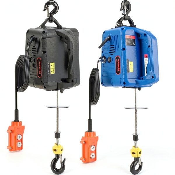 3 in 1 1100lbs Electric Hoist Winch，120 Volt 1500W Portable Electric Winch with Manual/Cable/Wireless Remote Control for Attic Lift，Deer Hoist，Garage，Warehouses，Factories (Black)-1