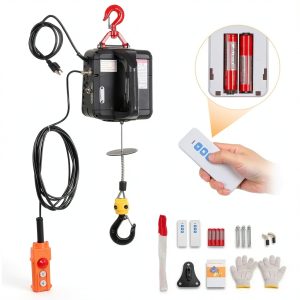 BEAMNOVA 1543lbs Electric Hoist Portable Wireless Remote Control 110V-0